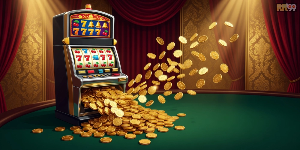 Giao diện Golden RR99 với các trò chơi slot hấp dẫn và biểu tượng jackpot