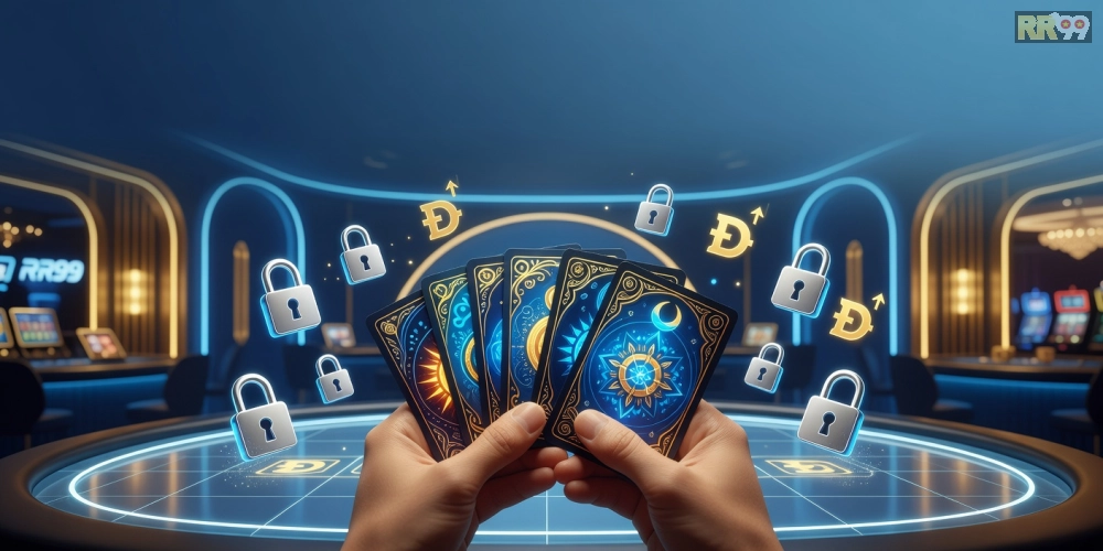 Hình minh họa khái niệm game bài uy tín RR99 với giao diện chơi bài trực tuyến an toàn và hấp dẫn