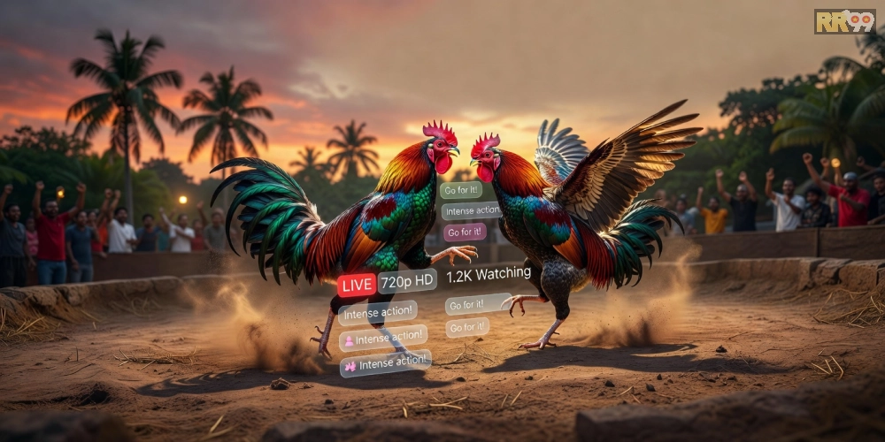 Hình minh họa khái niệm xem đá gà trực tiếp trên nền tảng RR99 chuyên nghiệp