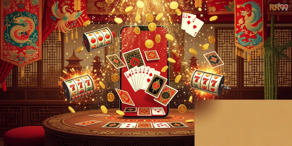 Hình ảnh trò chơi Tiến Lên nổ hũ với jackpot hấp dẫn trên nền tảng RR99