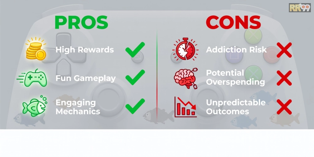 Ưu nhược điểm nổi bật của bắn cá đổi thưởng rr99 qua infographic minh họa